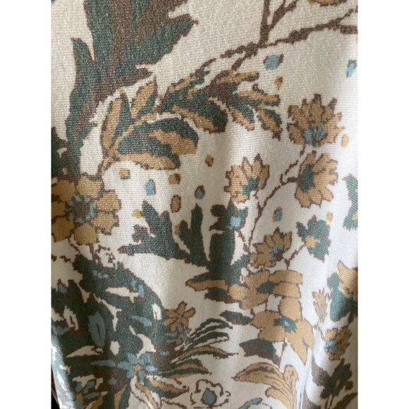 Sioni NWOT Mock Neck Sweater Beige with Floral X Large - Picture 2 of 6